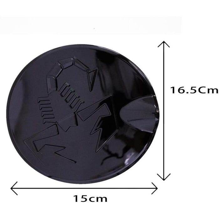Gloss Black Fuel Gas Cap Cover for Fiat 500 595 Abarth 2007–2021