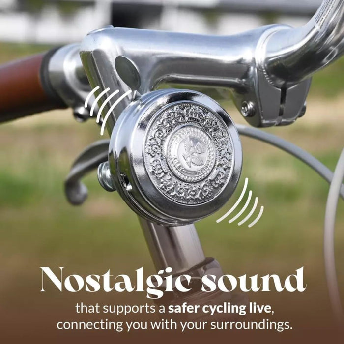Showa Retro Vintage Classic Bicycle Bell – Silver (LM-025)