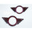 Front & Rear Glossy Black Emblem Badge Cover Compatible With Mini Cooper Clubman F54 (2019+)