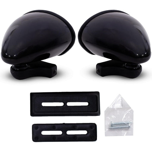 GT Style Fender Mount Door Mirrors (Black) – Universal Fit (RH + LH)