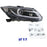 Projector Headlights Assembly with LED Daytime Running Light Bar Compatible with 2012-2015 Honda Civic Sedan