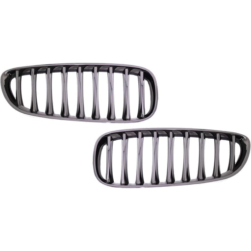 Front Chrome Black Kidney Grille Replacement Compatible with BMW Z4 E89 Mk2 2009-2016