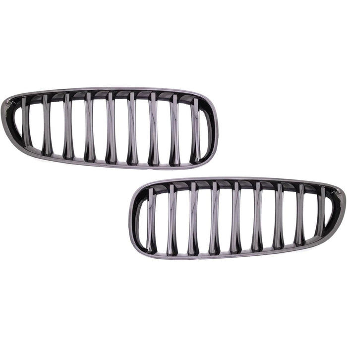 Front Chrome Black Kidney Grille Replacement Compatible with BMW Z4 E89 Mk2 2009-2016