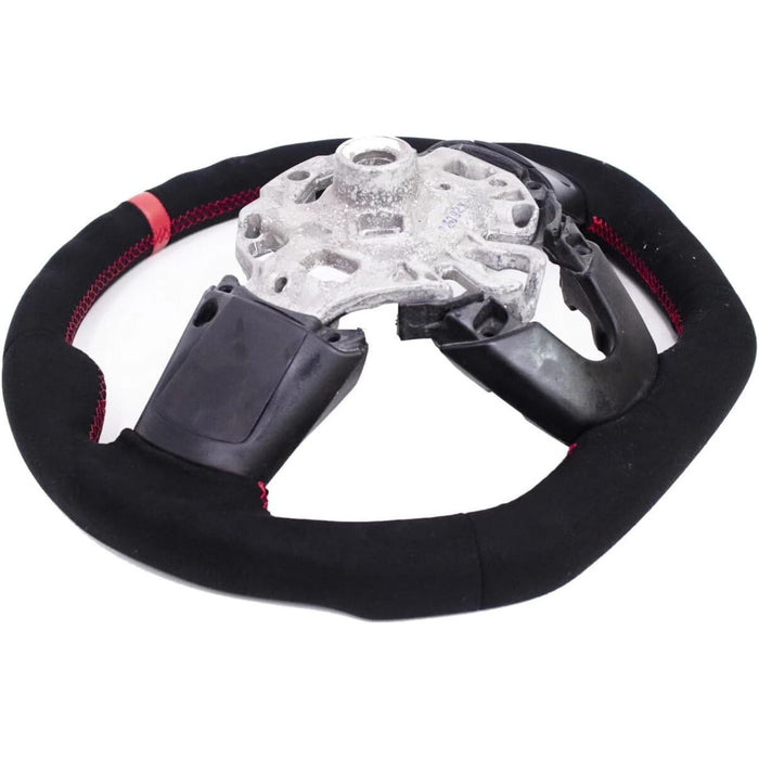 Full Suede Steering Wheel with Red Stripe – For Mini Cooper F54/F55/F56/F57/F60 S & JCW Gen3 (2014–2021)