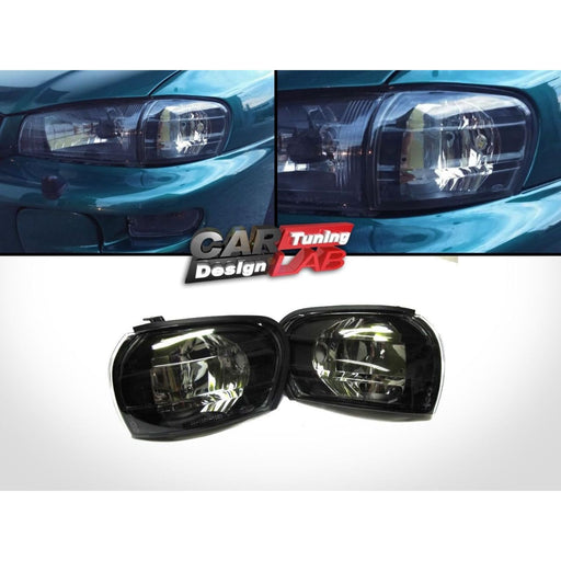 Black Smoke Side Corner Light Lamps – E-Marked for Subaru Impreza WRX STI GC8 (1992–2000)
