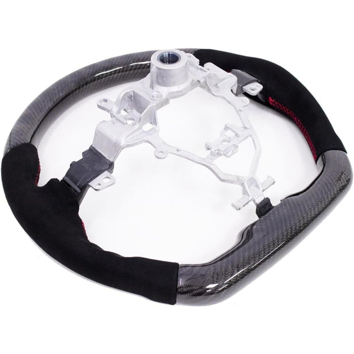 Carbon Fiber Suede Steering Wheel Red Stitching for Suzuki Jimny 2018–2024