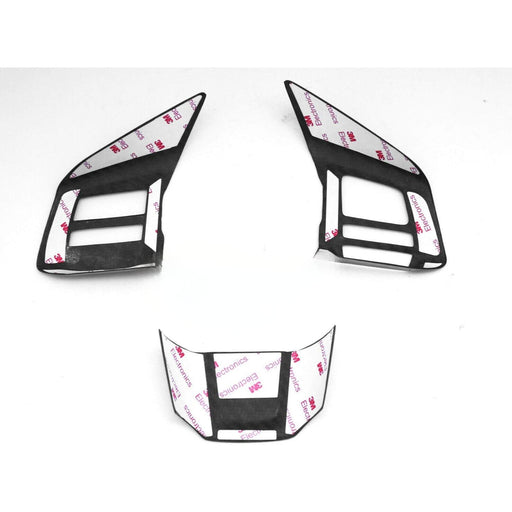 Carbon Fiber Steering Wheel Button Trim Cover Compatible With Subaru WRX STI VA 2018–2021 (Manual Transmission)