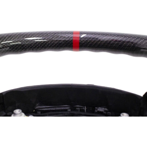 Custom Carbon Fiber Steering Wheel with Red Stripe for Mini Cooper R50 / R52 / R53 (2002–2008)