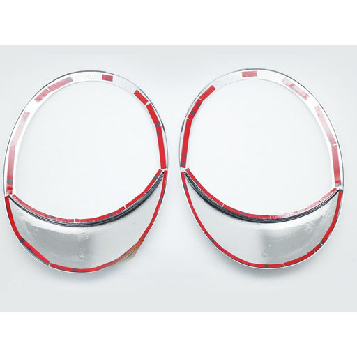 Chrome Headlights Lamp Eye Lid Brows Eyelids Cover Compatible With 1999-2005 Volkswagen New Beetle