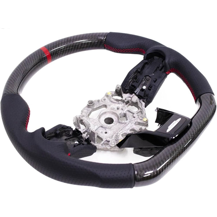 Aluminum Nappa Leather Steering Wheel Red Stitching for Mini Cooper F54 F55 F56 F57 F60 LCI2