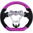 Pink Carbon &amp; Perforated Leather Steering Wheel – Pink Stitching for Subaru WRX & STI (2015–2021, VA)