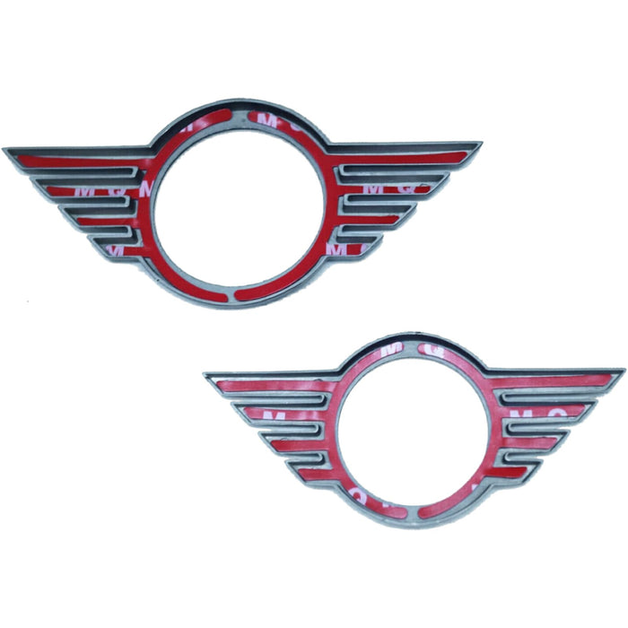 Metal Front & Rear Matte Black Emblem Badge Cover Compatible with 2018+ Mini Cooper F55 F56 F57