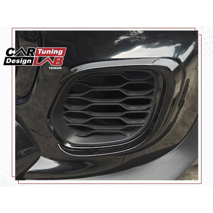 Gloss Black Front Bumper Canards – For Mini Cooper JCW F55 / F56 / F57 (Aero Kit Models) – Pair