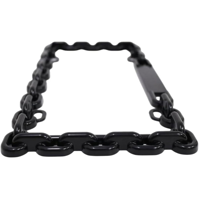 3D Chain Style Black Aluminum License Plate Frame – USA Standard Size