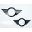Front & Rear Glossy Black Emblem Badge Cover Compatible With Mini Cooper Clubman F54 (2019+)