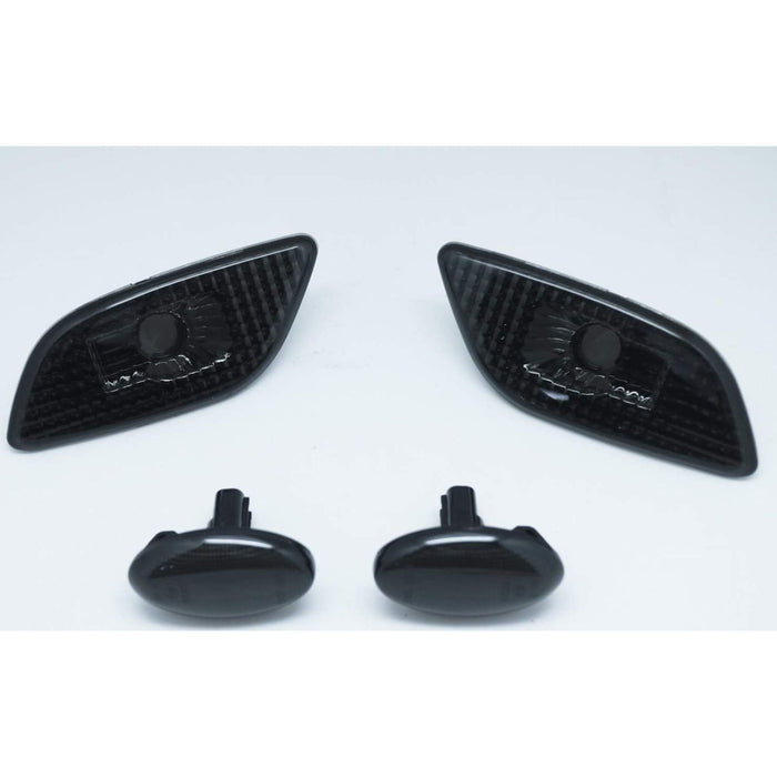 LED Side Markers Smoke Lens Lights Combo Compatible With 2002-2003 Subaru Impreza WRX STI