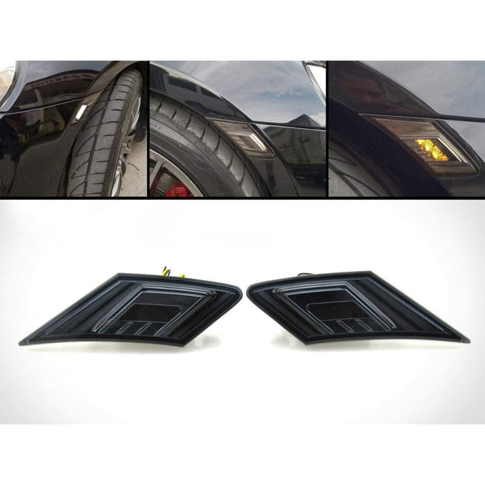 Smoked LED Side Indicators Markers Turn Lights Compatible With Scion FR-S Subaru BRZ Toyota GT86