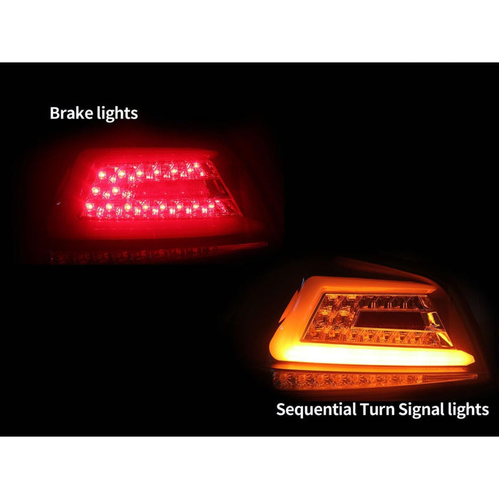 C Shape JDM LED Tail Lights with Sequential Indicator for Subaru WRX STI VA 2015–2021