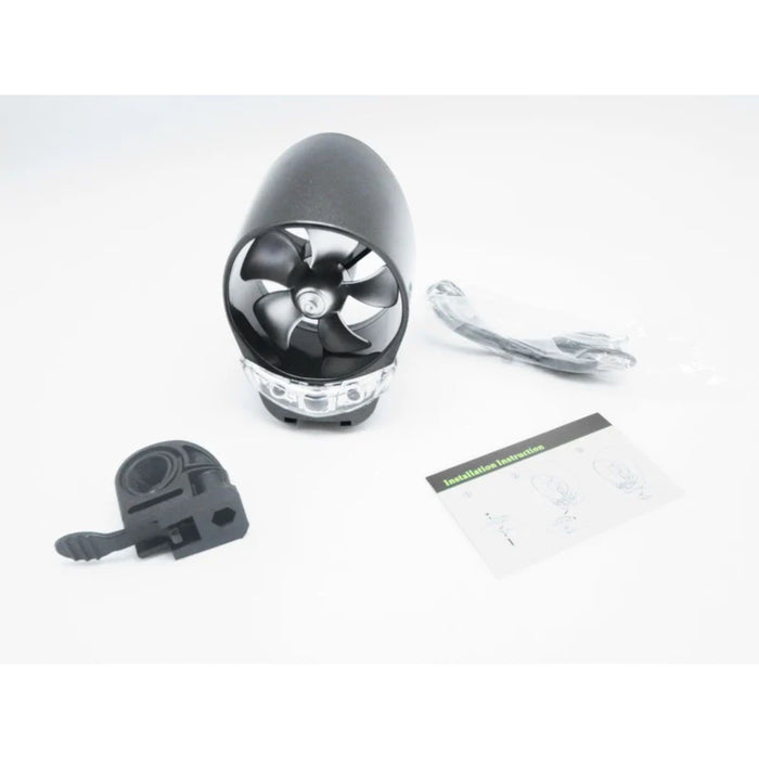 Wind-Powered Bicycle LED Light – Eco Green Energy Flashlight (USB Rechargeable, White LED)