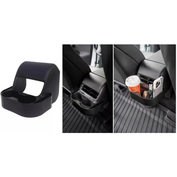 Rear Seat Cup Holder Extender Organizer Aisle Bin for Tesla Model 3 / Model Y 2017–2022