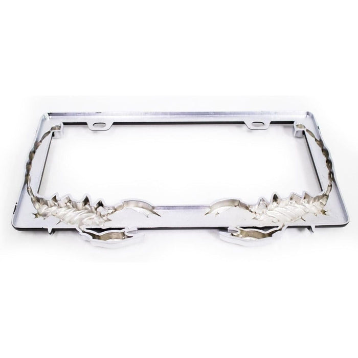 3D Chrome Scorpion License Plate Frame Black for Cars and Trucks
