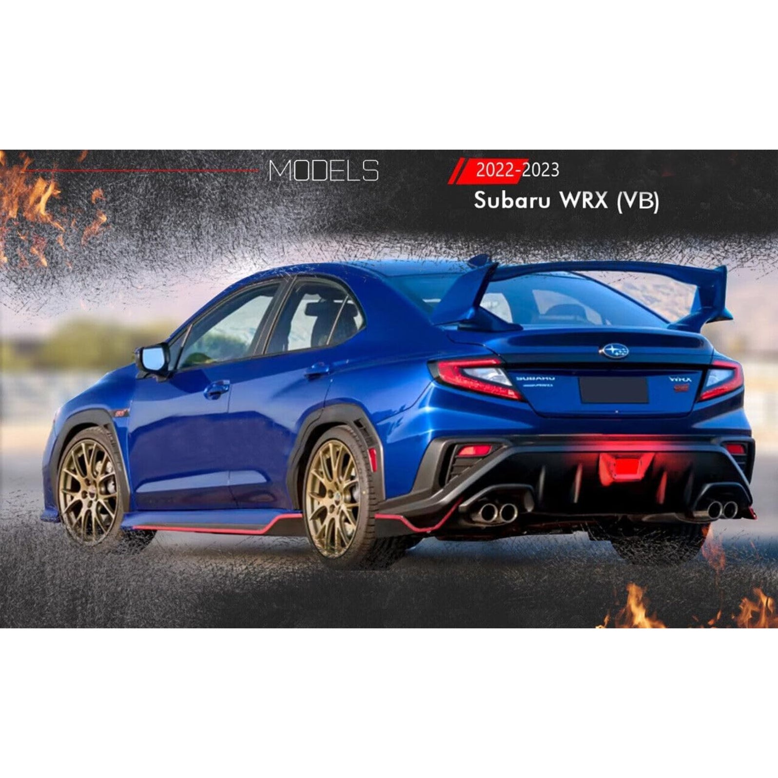 F1 Style 4th Brake / Rear Fog Light Kit (Clear Lens Red Bar) for Subar ...
