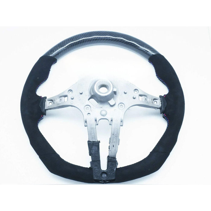 Carbon Fiber Suede Alcantara Steering Wheel Compatible With BMW M Series (F87 / F80 / F82 / F85 / F86)