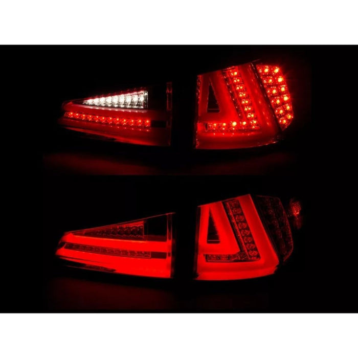 LED Tail Lights Sequential Turn Signal for Lexus IS250 IS350 2006–2012 Red Clear