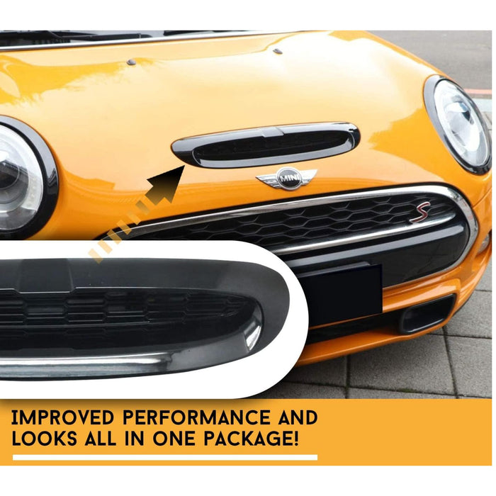Gloss Black Bonnet Scoop Hood Vent Cover Compatible With Mini Cooper S F55 / F56 / F57 (2014+)