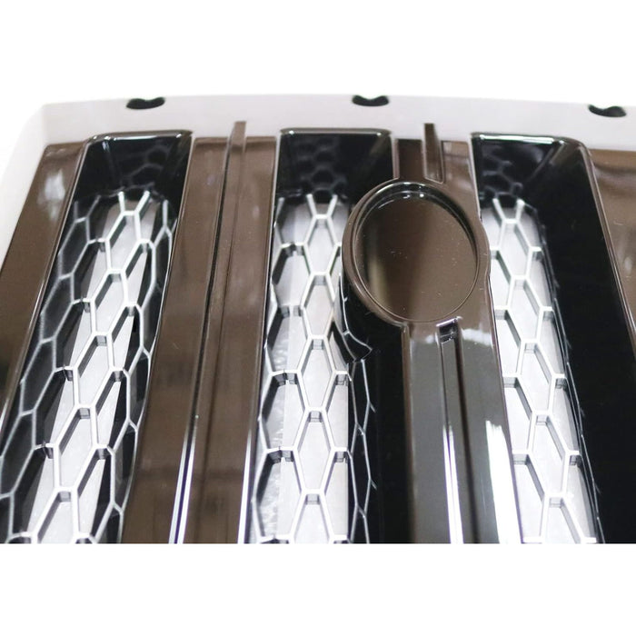 Front Grille & Headlight Lamp Surrounds Compatible With 1983-2016 Land Rover Defender – Gloss Black