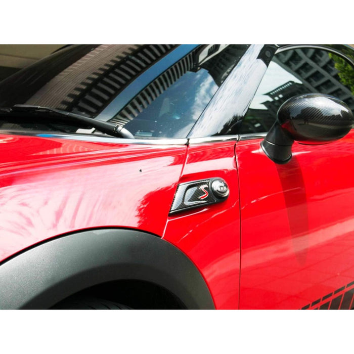 Carbon Side Marker Scuttle Overlay Cover Compatible With Mini Cooper R55 / R56 / R57 / R58 / R59