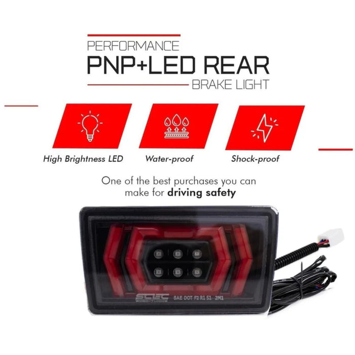 F1 4th Brake Light V2 For 2015-2021 Subaru WRX STI W/DRL Red Bar - Clear Lens