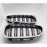 Chrome Black Dual Fin Front Grille Hood Nose for BMW F10 F11 5 Series 2010–2015