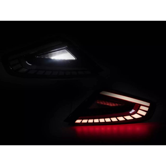LED Tail Lights with Sequential Indicator & Startup Animation (Red / Clear Lens) – For Subaru WRX VB (2022–2026)