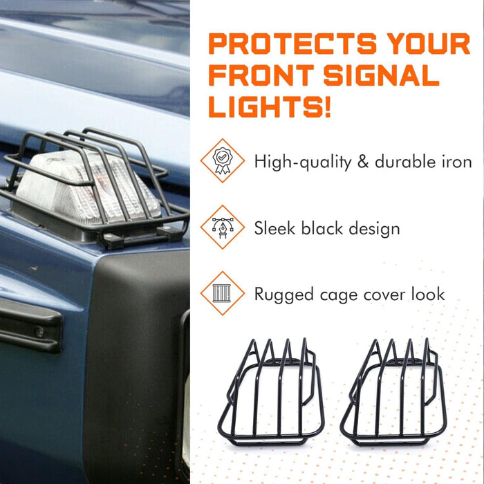 Front Turn Signal Light Guard Compatible With Mercedes-Benz G-Class W463 (Metal Cage Cover Protector)