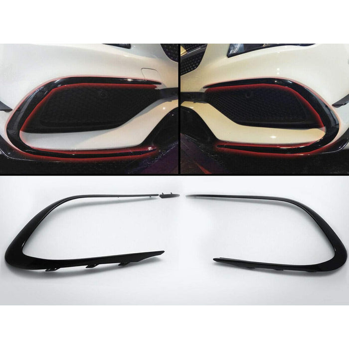 Front Bumper Canards Flap Spoilers Compatible With Mercedes-Benz CLA-Class W117 CLA250 CLA45 Facelift (2017–2019)