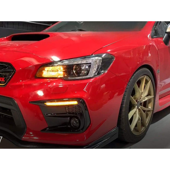 Sequential LED Turn Signal + DRL Bezel Lights Compatible With Subaru WRX STI 2018-2020
