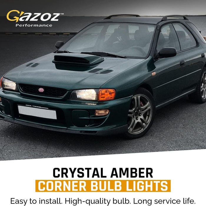 Crystal Amber Corner Lights (E-Mark) for Subaru Impreza GC8 / CC8A / Outback (1992–2000)