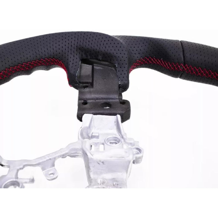 CarLab Black Aluminum Leather Steering Wheel – 2015–2021 Subaru WRX STI VA