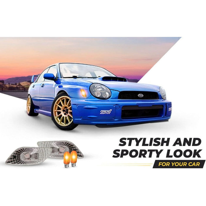 Clear Lens Side Marker Indicators Reflector Compatible with 2002-2003 Subaru Impreza WRX STI