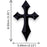 3D Pointed Cross Gloss Black Emblem Decal – Universal Fit for Cars, Trucks &amp; Motorcycles
