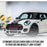 Aggressive Headlight Eyebrows Eyelid Covers Gloss Black ABS Compatible with 2014-2021 Mini Cooper F55 F56 F57 Gen.3
