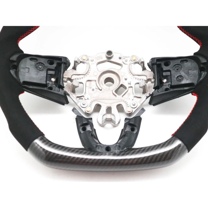 Carbon Fiber & Suede Steering Wheel – For Mini Cooper F56/F55/F57 S & JCW (2014–2021)