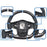 Carbon Fiber & Perforated Leather Steering Wheel – White Stitching for Toyota Supra (2020–2026)