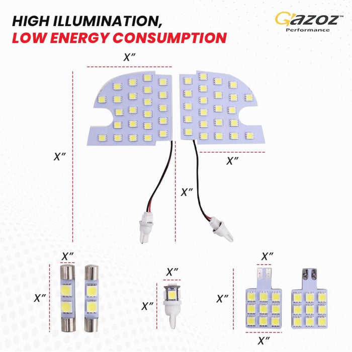 Super Bright Xenon White LED Interior Light Kit (7-Piece) for Toyota GR86 / Subaru BRZ 2022–2023