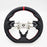 Carbon Fiber Steering Wheel White Stripe & Perforated Leather – Honda Civic Type R FK8 (2016–2021)