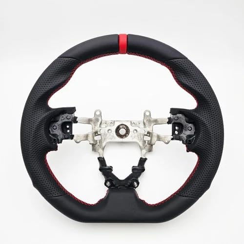 Carbon Fiber Steering Wheel White Stripe & Perforated Leather – Honda Civic Type R FK8 (2016–2021)