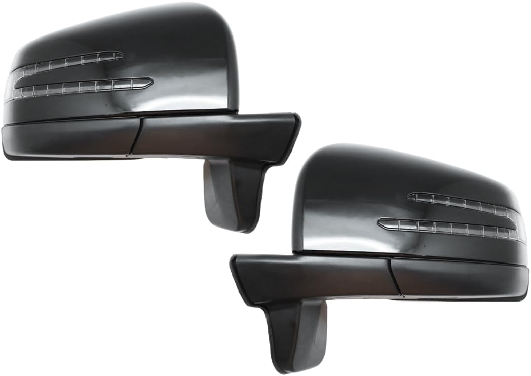 LED Arrow Side Mirror Assembly Blind Spot & Folding – Black for Mercedes G-Class W463 (1992–2017, Pair)