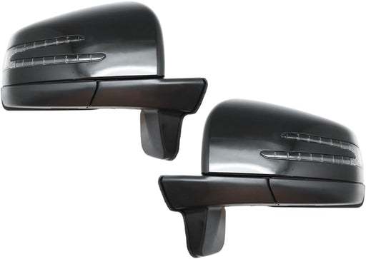 LED Arrow Side Mirror Assembly Blind Spot & Folding – Black for Mercedes G-Class W463 (1992–2017, Pair)