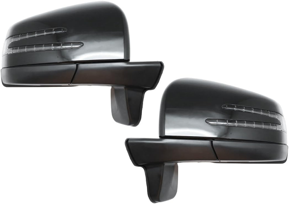 LED Arrow Side Mirror Assembly Blind Spot & Folding – Black for Mercedes G-Class W463 (1992–2017, Pair)